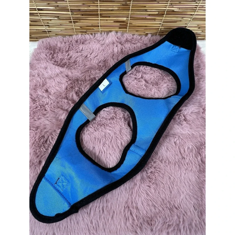 Dog Harness, Blue Mesh, Size LARGE WITH BLACK